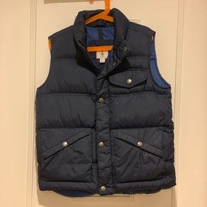 Lands End Kids Down Vest Navy Blue Size S (8)